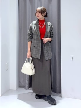 「クリスマス」｜「アイテム（ジャケット/アウター）」を使った、mayoさん（レディース・161cm）の冬コーディネート