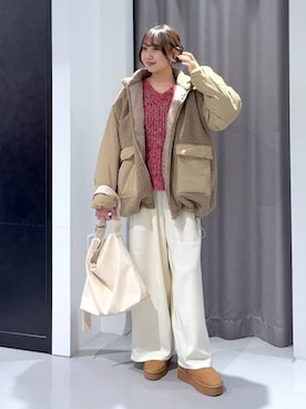 「アイテム（スリッポン）」を使った、mayoさん（レディース・161cm・20代）の冬コーディネート