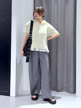 「アイテム（ベスト）」を使った、mayoさん（レディース・161cm・20代）の夏コーディネート