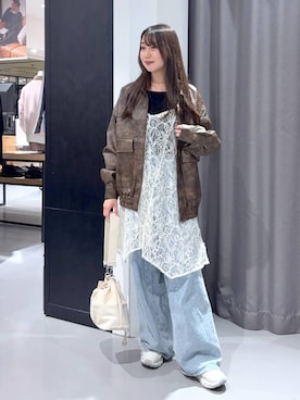 「アイテム（チュニック）」を使った、mayoさん（レディース・161cm）の秋コーディネート