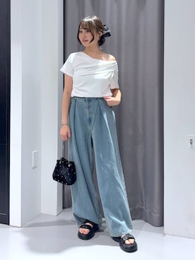 「アイテム（シュシュ）」を使った、mayoさん（レディース・161cm・20代）の夏コーディネート