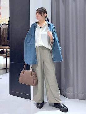 「アイテム（バンダナ/スカーフ）」を使った、mayoさん（レディース・161cm・20代）の秋コーディネート
