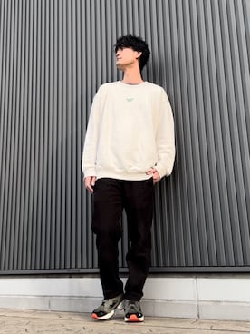 「Reebok（リーボック）のアイテム（スウェット）」を使った、Kenjiさん（メンズ・182cm）の秋コーディネート