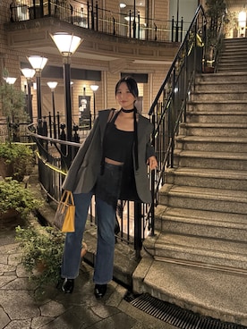 「no brand（ノーブランド）のアイテム（ジャケット/アウター）」を使った、kamabokoさん（レディース・167cm）の秋コーディネート