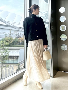 「マキシ」｜「アイテム（ブーツ）」を使った、misaさん（レディース・160cm）の秋コーディネート