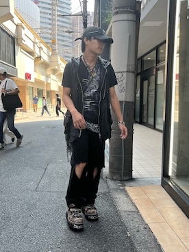 「アイテム（その他トップス）」を使った、lllbale13さん（メンズ・165cm）の夏コーディネート