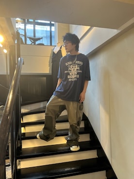 「ROYAL FLASH（ロイヤルフラッシュ）のアイテム」を使った、lllbale13さん（メンズ・165cm）の夏コーディネート
