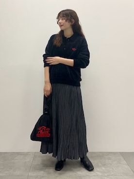 「アイテム（エコバッグ/サブバッグ）」を使った、nanaさん（レディース・161cm）の冬コーディネート