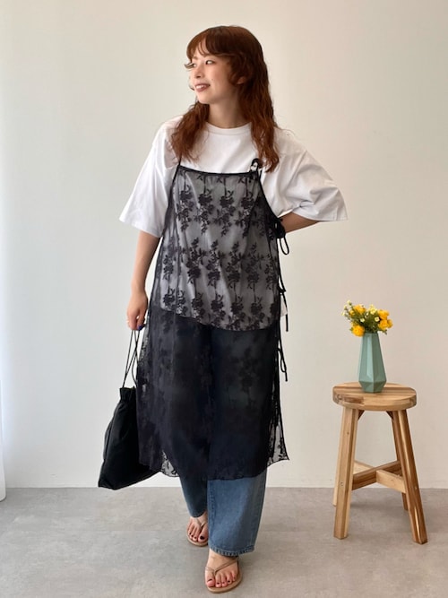 asaminさま専用 olika vintage ワンピース セール】プリーツレースキャミワンピース（ワンピース