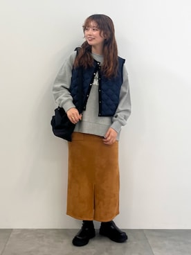 「アイテム（エコバッグ/サブバッグ）」を使った、nanaさん（レディース・161cm）の秋コーディネート