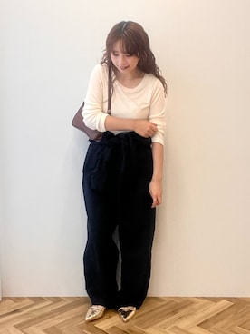 「アイテム（オールインワン・サロペット）」を使った、nanaさん（レディース・161cm・20代）の秋コーディネート