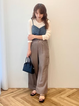 「カーゴパンツ」｜nanaさん（レディース・161cm・20代）の秋コーディネート