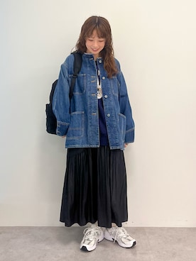 「アイテム（デニムジャケット）」を使った、nanaさん（レディース・161cm）の秋コーディネート