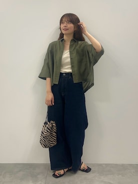 「巾着バッグ」｜nanaさん（レディース・161cm）の春コーディネート