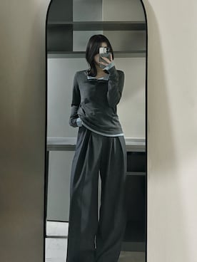「LIAN（リアン）のアイテム」を使った、中さん（レディース・156cm）の春コーディネート
