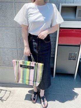 「BIRKENSTOCK（ビルケンシュトック）の【別注】＜BIRKENSTOCK＞GIZEH ビッグバックル サンダル（サンダル）」を使った、Ayumi0720さん（レディース・156cm）の夏コーディネート