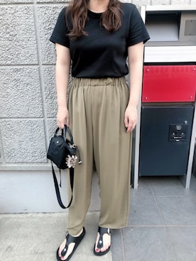 「BIRKENSTOCK（ビルケンシュトック）の【別注】＜BIRKENSTOCK＞GIZEH ビッグバックル サンダル（サンダル）」を使った、Ayumi0720さん（レディース・156cm）の夏コーディネート