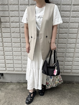 「green label relaxing（グリーンレーベルリラクシング）のアイテム」を使った、Ayumi0720さん（レディース・156cm）の夏コーディネート