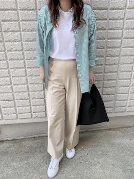 「23区（ニジュウサンク）のアイテム（パンツ）」を使った、Ayumi0720さん（レディース・156cm）の春コーディネート