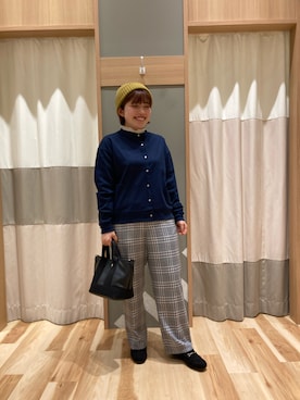 「Samansa Mos2 blue（サマンサモスモスブルー）のアイテム（その他シューズ）」を使った、のんさん（レディース・152cm）の秋コーディネート