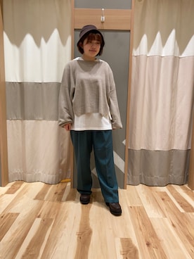 「Samansa Mos2 blue（サマンサモスモスブルー）のアイテム（その他シューズ）」を使った、のんさん（レディース・152cm）の秋コーディネート