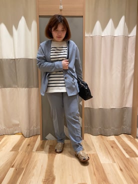 「Samansa Mos2 blue（サマンサモスモスブルー）のアイテム（テーラードジャケット）」を使った、のんさん（レディース・152cm）の春コーディネート