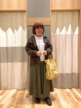 「Samansa Mos2 blue（サマンサモスモスブルー）のアイテム（デニムジャケット）」を使った、のんさん（レディース・152cm）の秋コーディネート