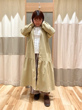 「ベロアスカート」｜「アイテム（ワンピース/ドレス）」を使った、のんさん（レディース・152cm）の冬コーディネート