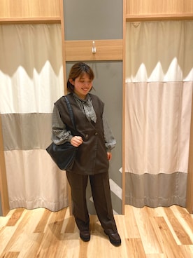 「Samansa Mos2 blue（サマンサモスモスブルー）のアイテム（その他シューズ）」を使った、のんさん（レディース・152cm）の秋コーディネート