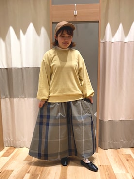 「Samansa Mos2 blue（サマンサモスモスブルー）のアイテム（その他シューズ）」を使った、のんさん（レディース・152cm）の秋コーディネート