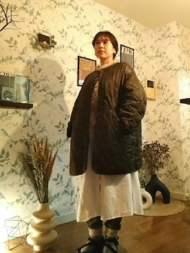 「ファーベスト」｜「アイテム（シャツワンピース）」を使った、zoeさん（レディース・156cm）の秋コーディネート