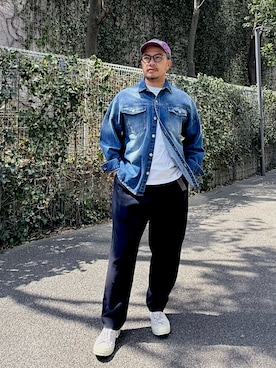 「Supreme （シュプリーム）のアイテム（帽子）」を使った、St.さん（メンズ・175cm）の春コーディネート