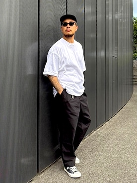 「アイテム（サングラス）」を使った、St.さん（メンズ・175cm）の夏コーディネート