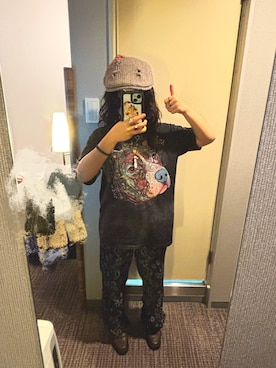 「アイテム（ハンチング/ベレー帽）」を使った、nyonyonさん（レディース・150cm）の夏コーディネート