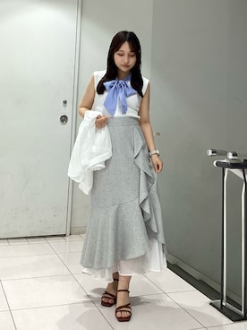 「MISCH MASCH（ミッシュマッシュ）のアイテム（スカート）」を使った、名古屋パルコ店さん（レディース・156cm）の春コーディネート