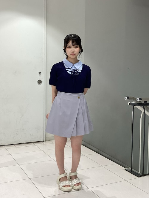 セール】2026春夏新作 ラップタックプリーツミニスカート（スカート