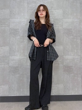 「RAGEBLUE（レイジブルー）のアイテム（スラックス）」を使った、みさきさん（レディース・161cm）の春コーディネート