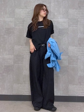 「RAGEBLUE（レイジブルー）のアイテム（スラックス）」を使った、みさきさん（レディース・161cm）の春コーディネート