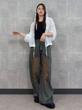 「RAGEBLUE（レイジブルー）のアイテム」を使った、みさきさん（レディース・161cm）の夏コーディネート