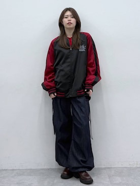 「RAGEBLUE（レイジブルー）のアイテム（ジャケット/アウター）」を使った、みさきさん（レディース・161cm）の春コーディネート