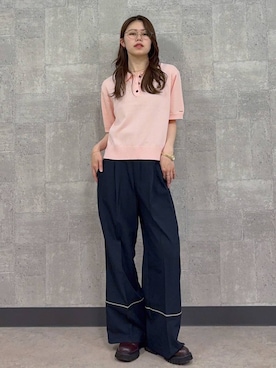 「RAGEBLUE（レイジブルー）のアイテム（トップス）」を使った、みさきさん（レディース・161cm）の春コーディネート