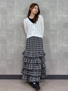 「RAGEBLUE（レイジブルー）のアイテム（トップス）」を使った、みさきさん（レディース・161cm）の春コーディネート