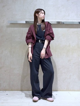 「RAGEBLUE（レイジブルー）のアイテム（Tシャツ/カットソー）」を使った、みさきさん（レディース・161cm）の夏コーディネート