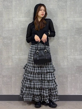 「RAGEBLUE（レイジブルー）のアイテム（トップス）」を使った、みさきさん（レディース・161cm）の春コーディネート