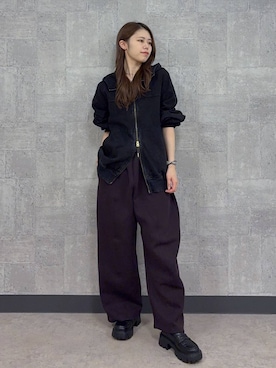 「RAGEBLUE（レイジブルー）のアイテム（ブルゾン）」を使った、みさきさん（レディース・161cm）の秋コーディネート