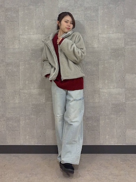 「アイテム（ポロシャツ）」を使った、みさきさん（レディース・161cm）の秋コーディネート