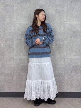 「アイテム（ポロシャツ）」を使った、みさきさん（レディース・161cm・20代）の冬コーディネート