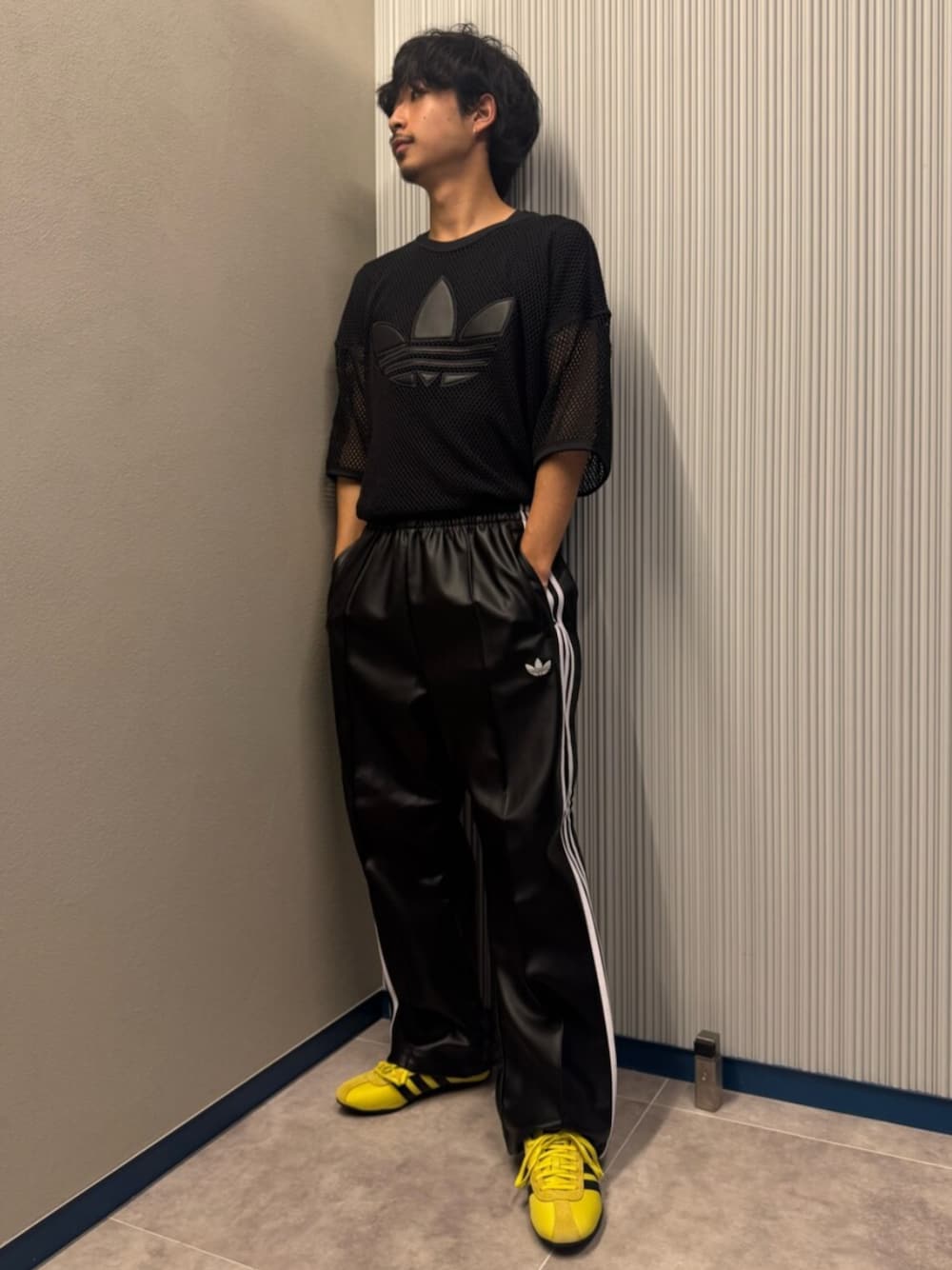 アディダス　ジェレミースコット　メッシュシャツ　ゲームシャツ　ストライプ　ヒョウ adidas × ジェレミー・スコット メッシュ 半袖Tシャツ、adidas
