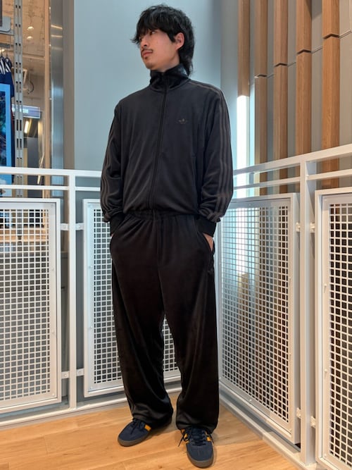 adidas ブラック ジャージ ベロア パンツ XL FB TPベロア / ファイヤーバード トラックパンツ ベロア / ジャージ