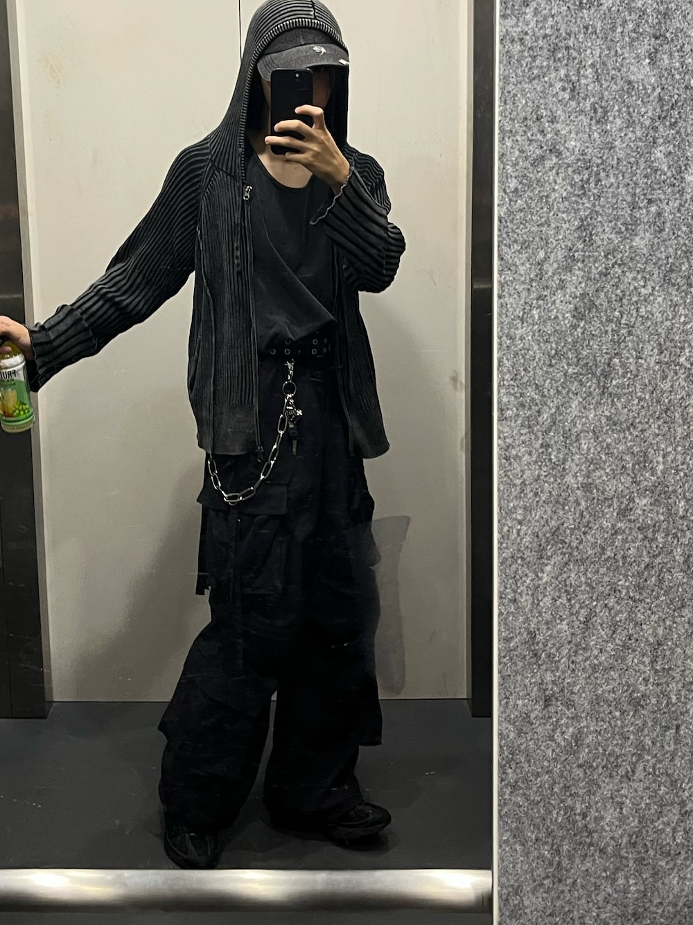 ⭐︎CLEL 2wayデザイン ナイロンテクノパンツ L CLEL】2way Design Nylon Techno Pants / 2wayデザイン ナイロン